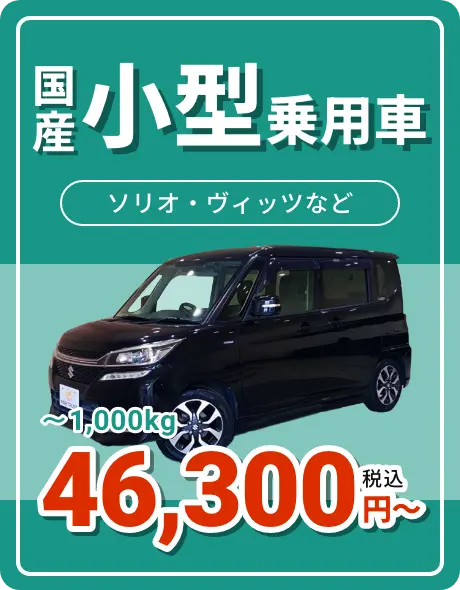 国産小型乗用車 46,300円〜