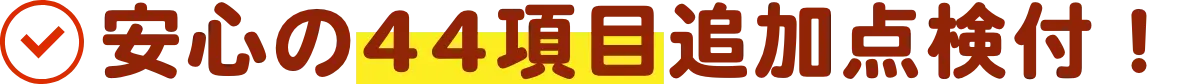 安心の44項目追加点検付！