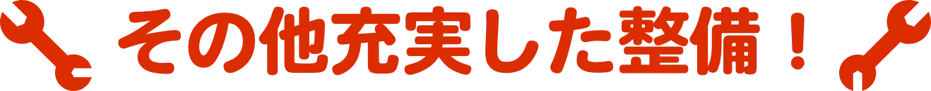 その他充実した整備！